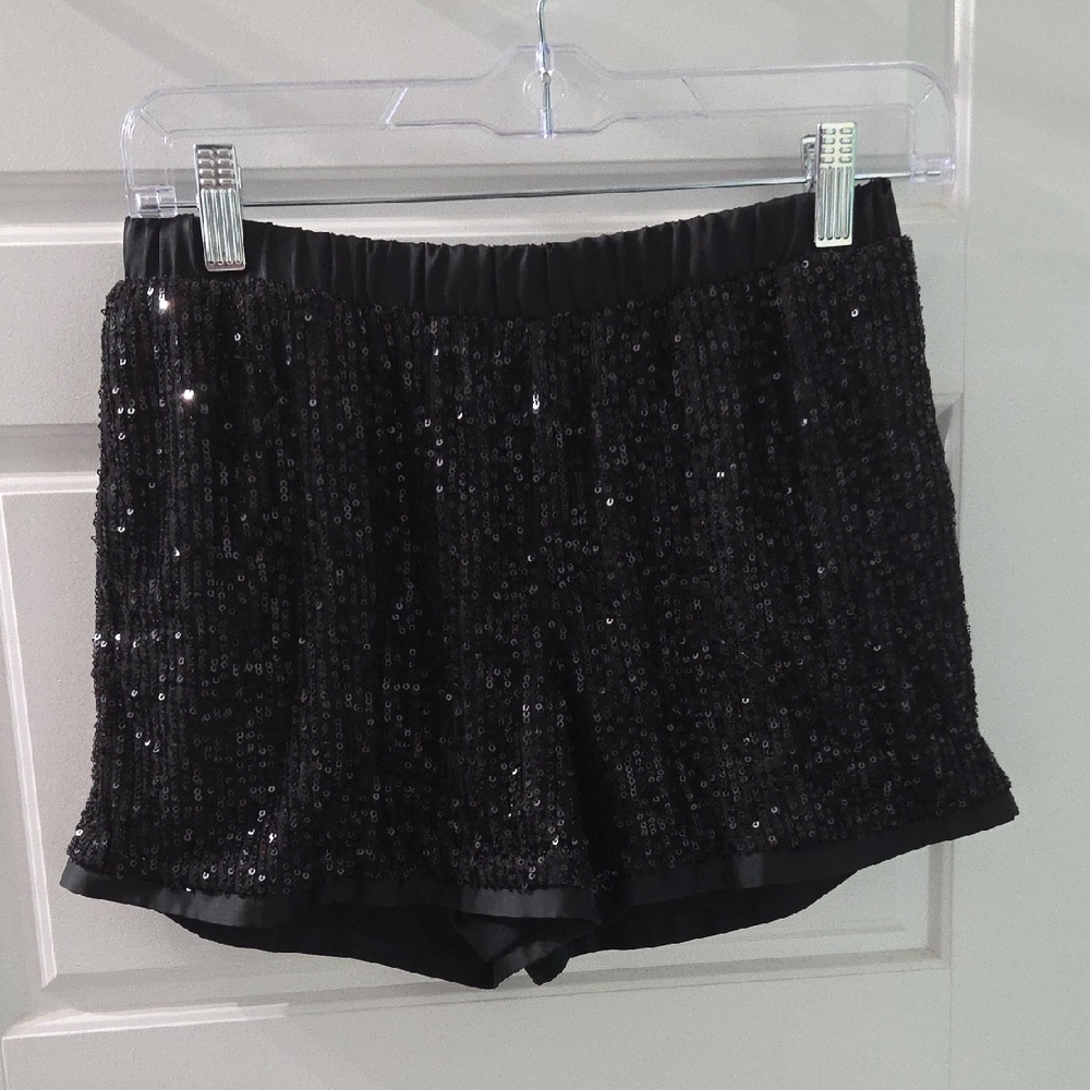 Cat & Jack Black Sequin High Waist Shorts